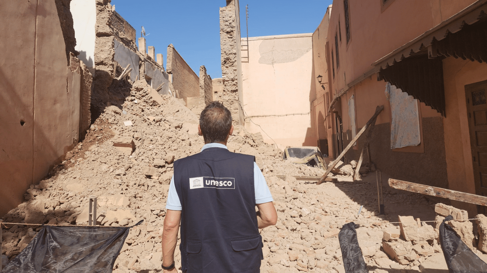 Earthquake damage in Marrakech's historic medina