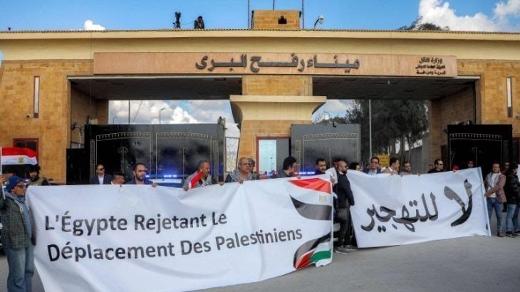 Egyptian authorities allowed protests at the tightly controlled Rafah crossing